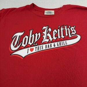 Toby Keith's I Love This Bar & Grille Men's  Red Graphic T-Shirt XL